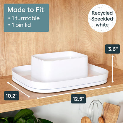 YouCopia MagicTrack Turntable with 4 Bins, Rectangle Lazy Susan Organizer