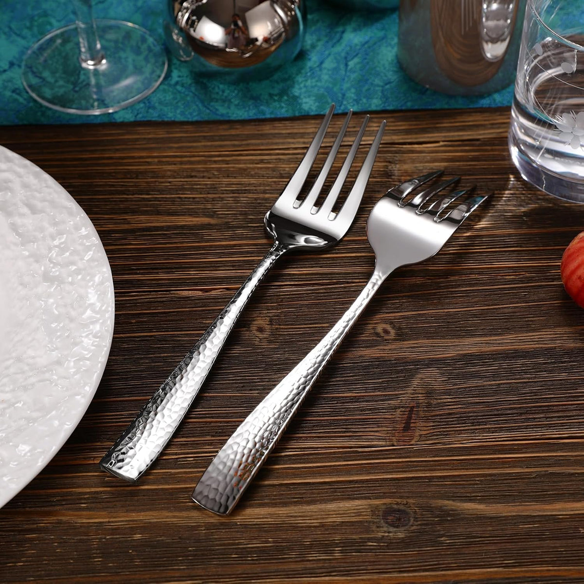 KEAWELL Premium Louis Hammered Serving Forks (Serving Forks)