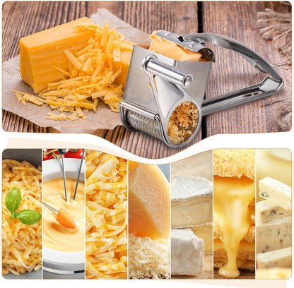 Honoson Rotary Cheese Grater Stainless Steel Handheld