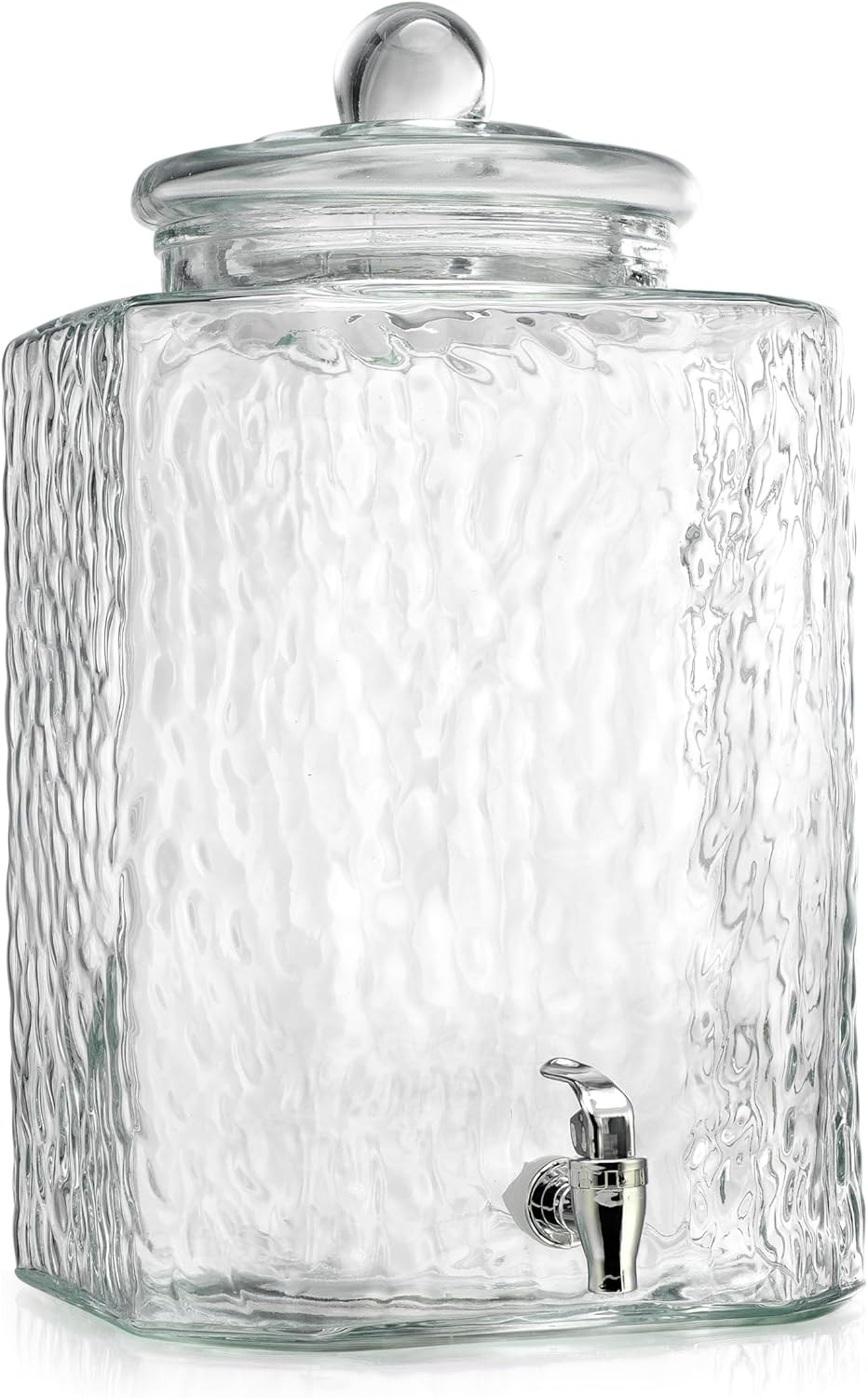 2 PACK 1.5 Gallon Drink dispenser, Glass Beverage Dispenser With Elegant Stand Stand, Drink Dispensers for Parties With Spigot 100% Leakproof. Perfect For Parties And Daily Use