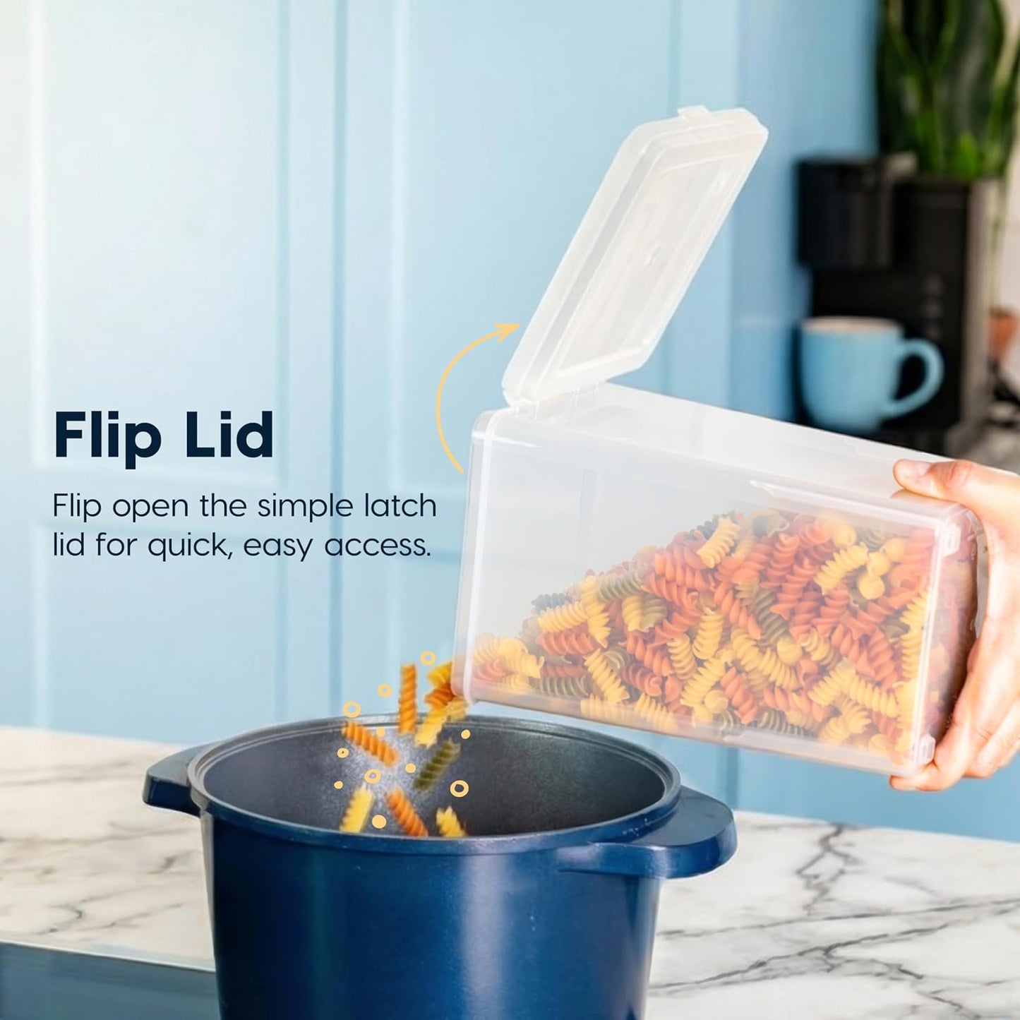 IRIS USA Vertical Storage Bins with Lids |Made in USA| Flip Top Containers for Organizing Pantry, Office, Craft, and Study Supplies - Small (10-Pack)