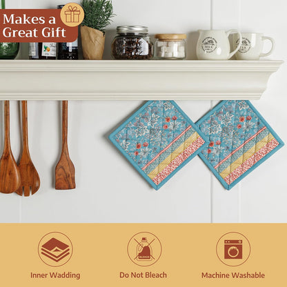 Maison d' Hermine Pot Holders 100% Cotton Potholders (8" x 8") - Colors A
