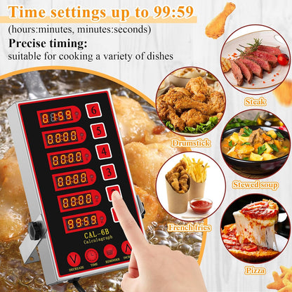Relaxweex Commercial Digital Kitchen Timer for Cooking, 8 Channel
