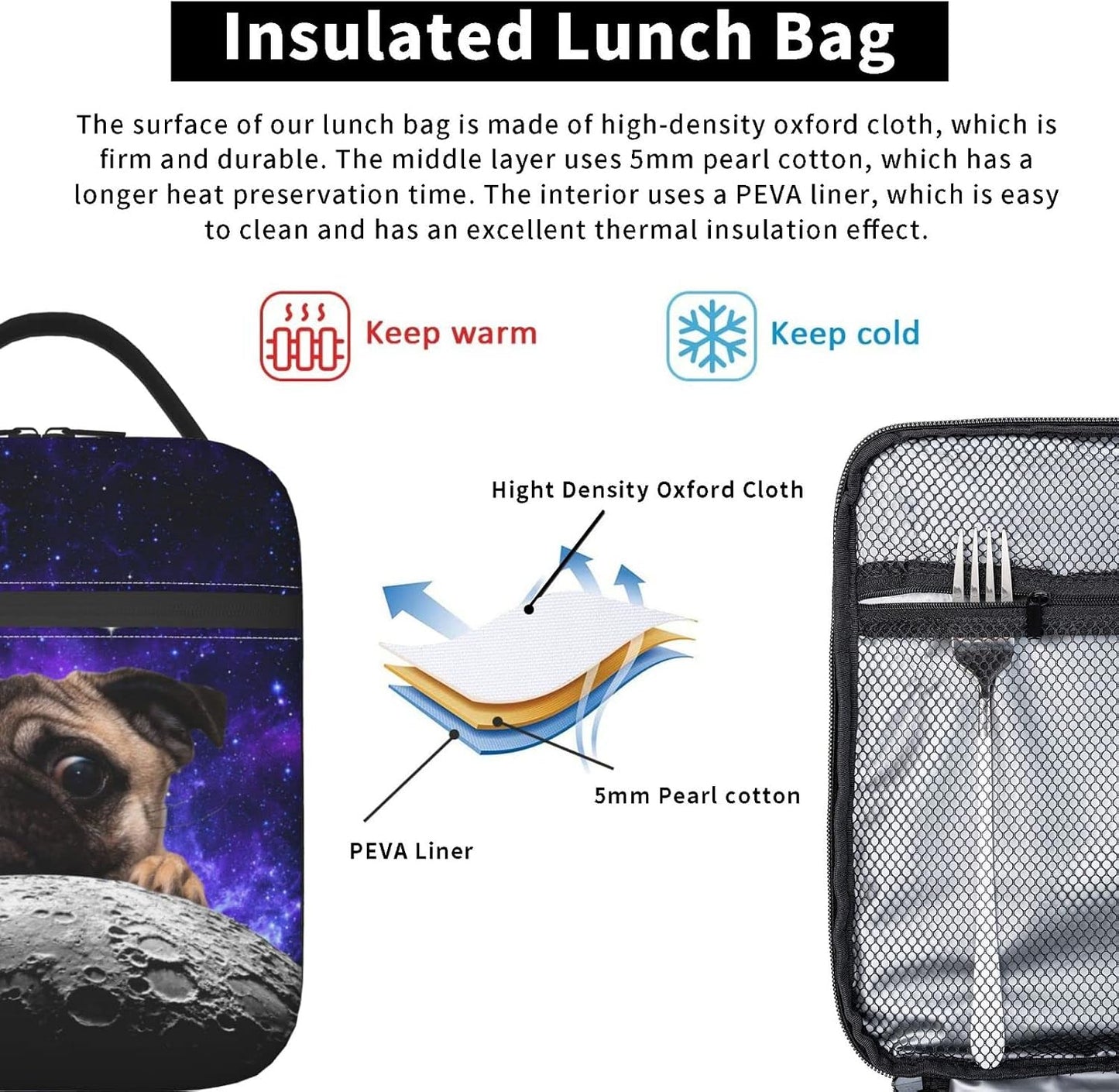 Purple Axolotl Lunch Box Lunch Box Reusable Insulated Totes Lunch Bag Thermal Cooler For Boy Girls School Men Women Beach Picnic Travel