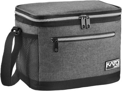 Tirrinia Insulated Lunch Box for Men/Women, Leakproof Lunch Bag for School Work, Large Lunch Tote Kids Boys Girls Student Back to School, Soft Cooler Office Picnic Beach Camping for Adults, Charcoal