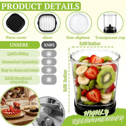 Hendiy Strawberry Slicer, Black, 1-Pack