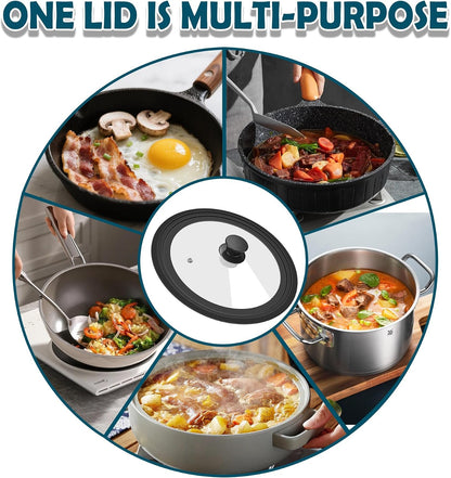 Multi‑Size Tempered Glass Universal Cookware Lid