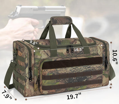 Tactical Pistol Range Bag, Gun Range Bag for Handguns, Shooting Duffle Range Pistol Bag with 6X Magazine Slots, Extra Pockets for Ammo and Essentials
