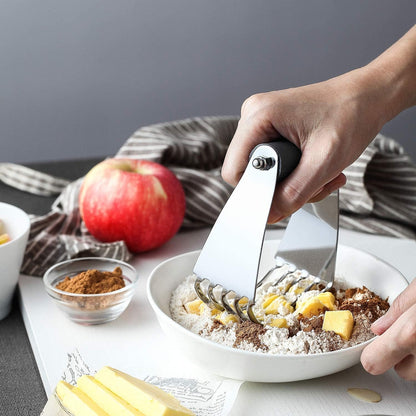Spring Chef Large Dough Blender For Baking - Durable Pastry Blender - Black