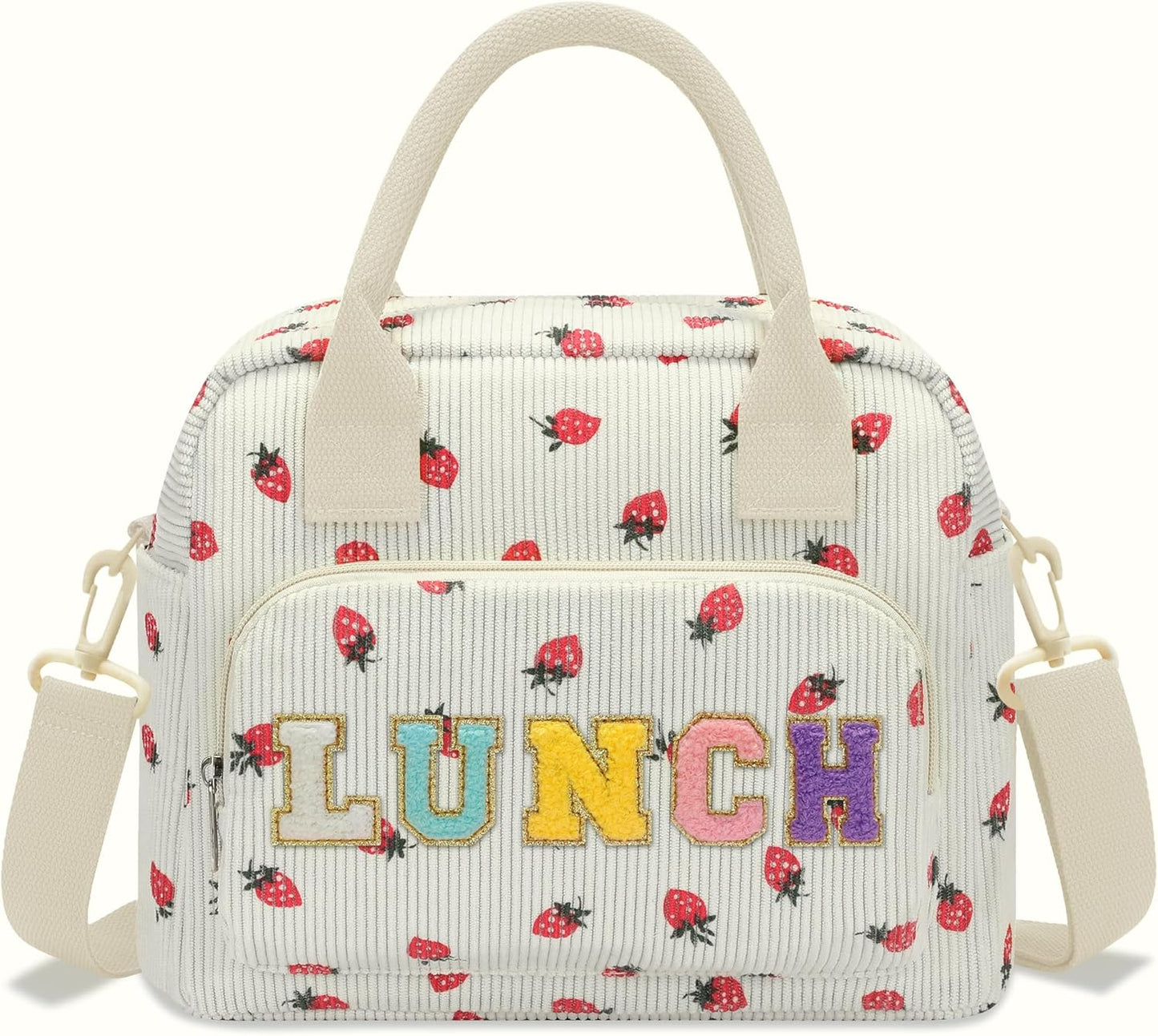 RLGPBON Insulated Lunch Bag Teen Girls, Preppy Lunch Box Large Insulated Lunch Bag Reusable Lunch Tote Bag, Preppy LunchBag for Girls School Travel Picnic