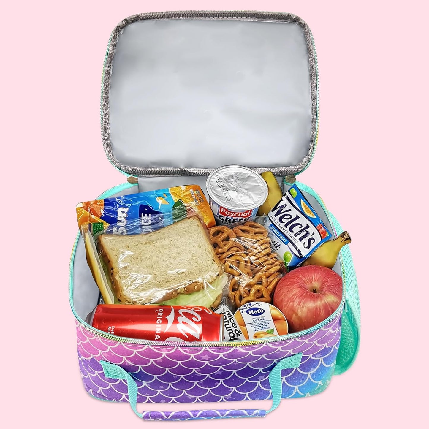 RLGPBON Kids Lunch Bag,Insulated Lunch Box for Girls,Lunch Bag Toddler Teen,School Daycare Cute Travel bags