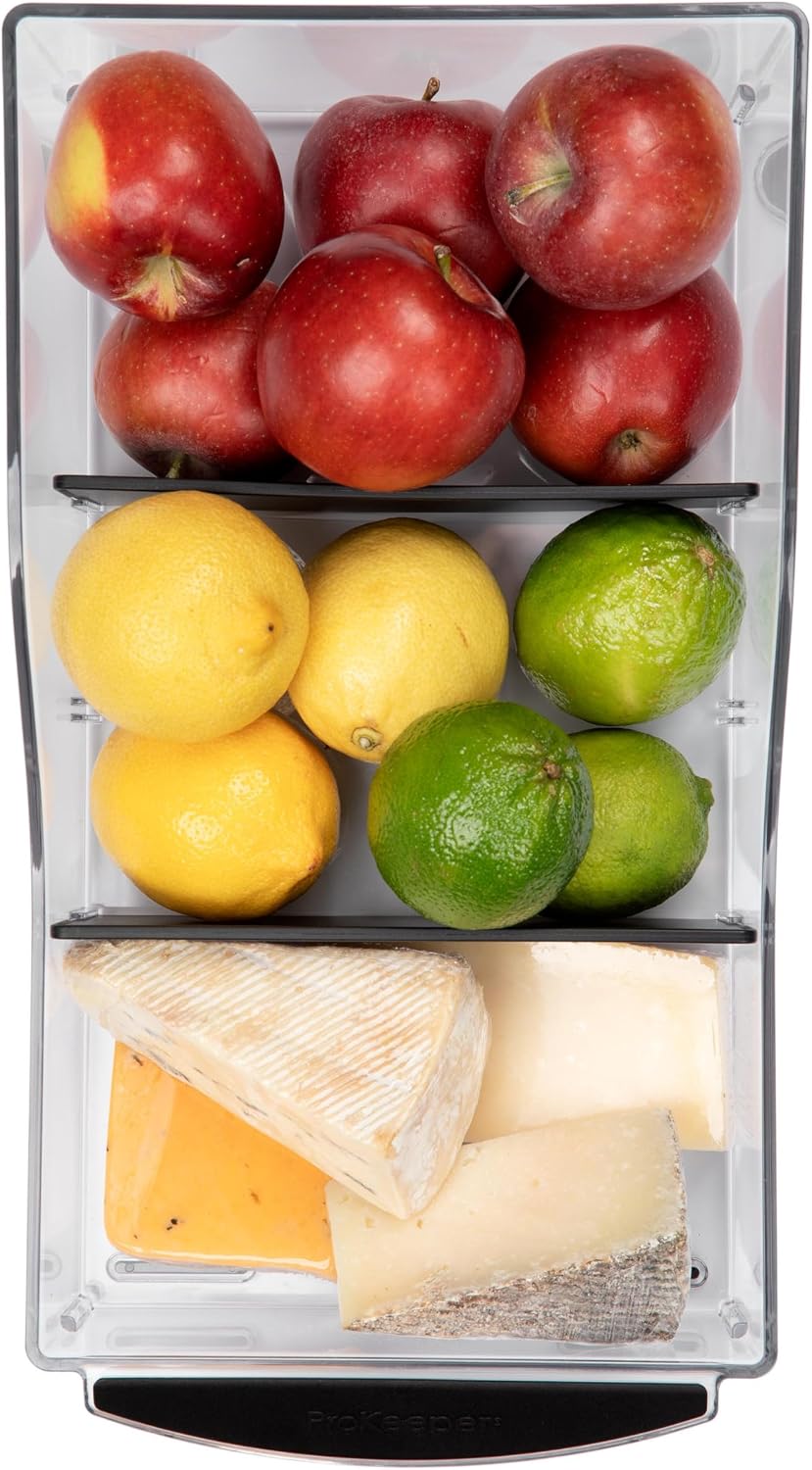 Progressive ProKeeper+ Pantry & Refrigerator Storage Containers – Modular Bins and Organizers (Narrow Stackable Bin, 16.1"L x 4.0"W x 3.6"H)