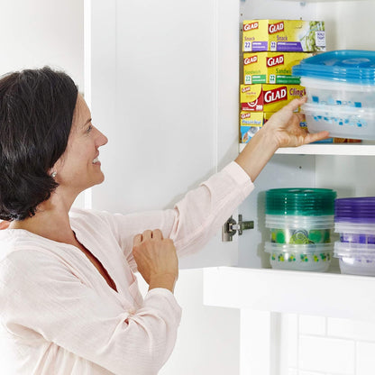 Glad GladWare MatchWare Food Storage Containers with Lids, BPA Free Reusable Plastic 20 Piece Variety Pack for Lunches, Meal Prep, and Leftovers, Leak Resistant, Microwave and Dishwasher Safe