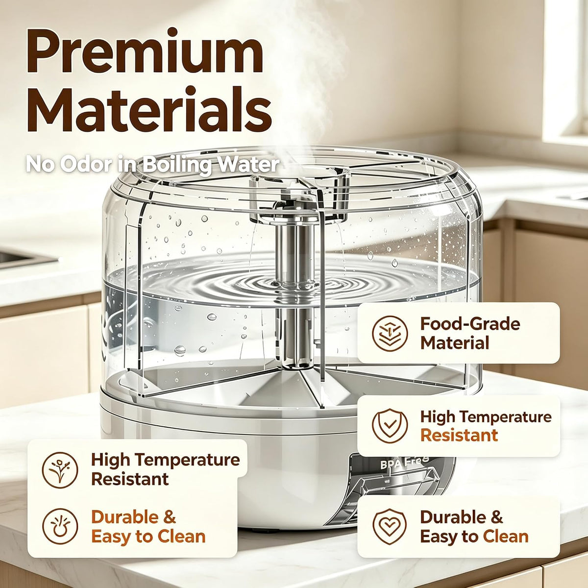 Gagee 11 Lbs Rice Dispenser, Clear | Grain Container Storage, With Lid, Measuring Cylinder, Moisture Proof, Household Cereal Dispenser Bucket