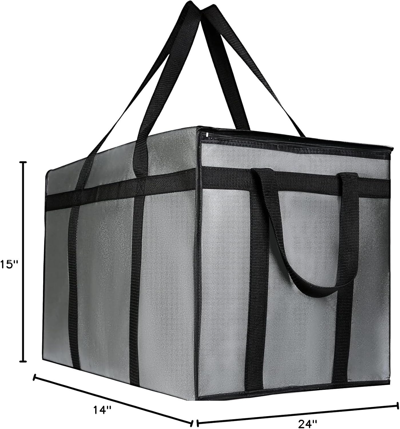 musbus Extra large XXXL Insulated Food Delivery Bag Cooler Bags Keep Food Warm Catering Therma Catering Bag for doordash 22x14x13 Cooler Bags Therma Shopper hot warming RED Pizza BLACK