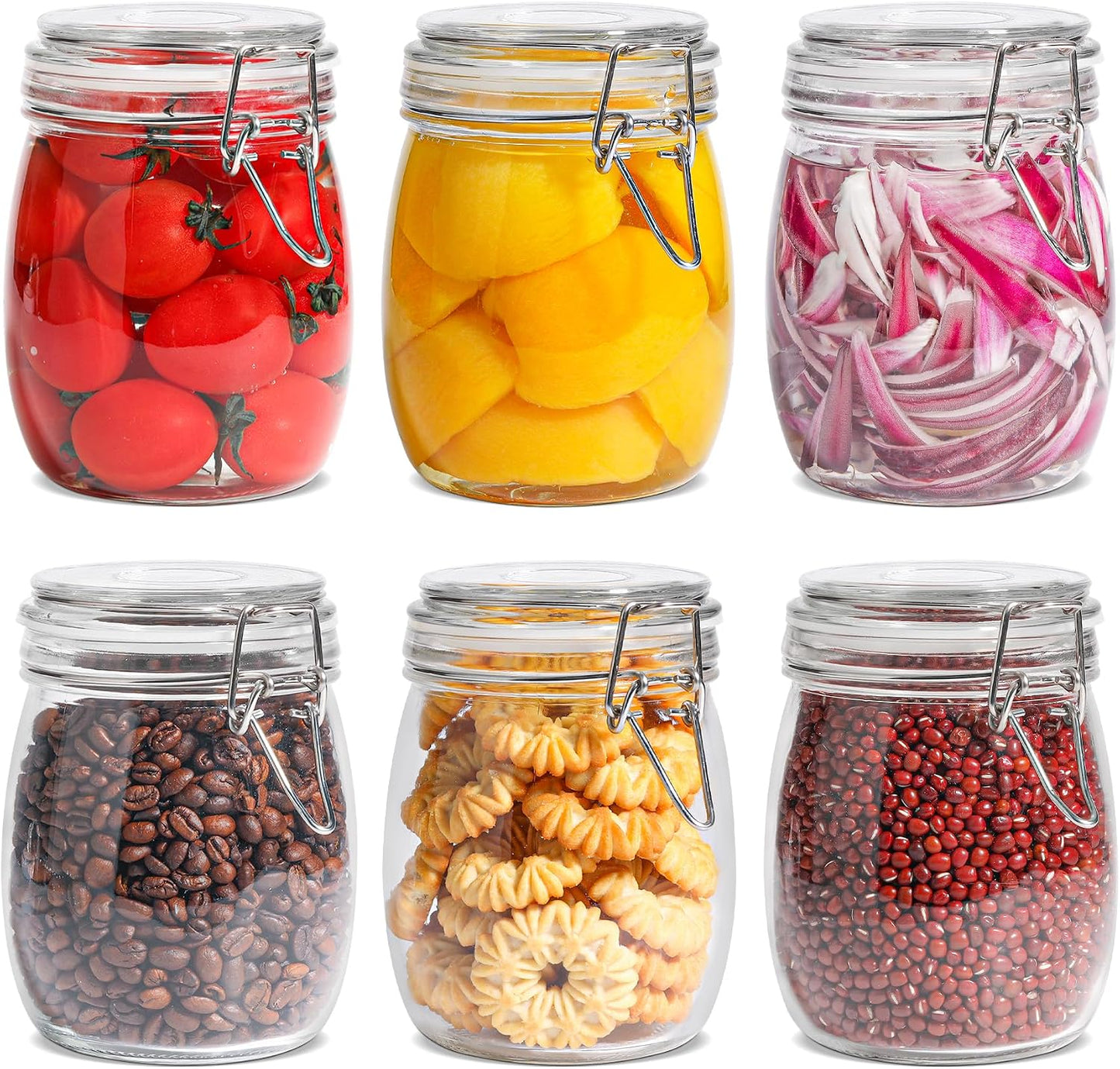 ComSaf Glass Pantry Jars with Airtight Lids 0.7 Gallon 2 Pack Wide Mouth | Flour sugar rice, Sourdough pickling, Pantry organization, Scoop included, Baking supplies, Bulk food storage, Large capacity