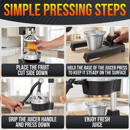 NADOBA Lemon Squeezer and Lime Squeezer, Max Extraction Citrus Hand Juicer
