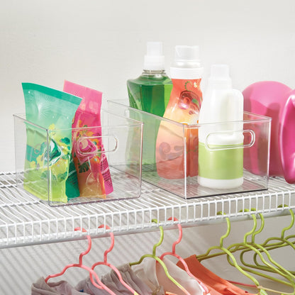 iDesign Pantry Storage Bin with Handles for Kitchen Cabinets or Fridge - Clear - Made in USA