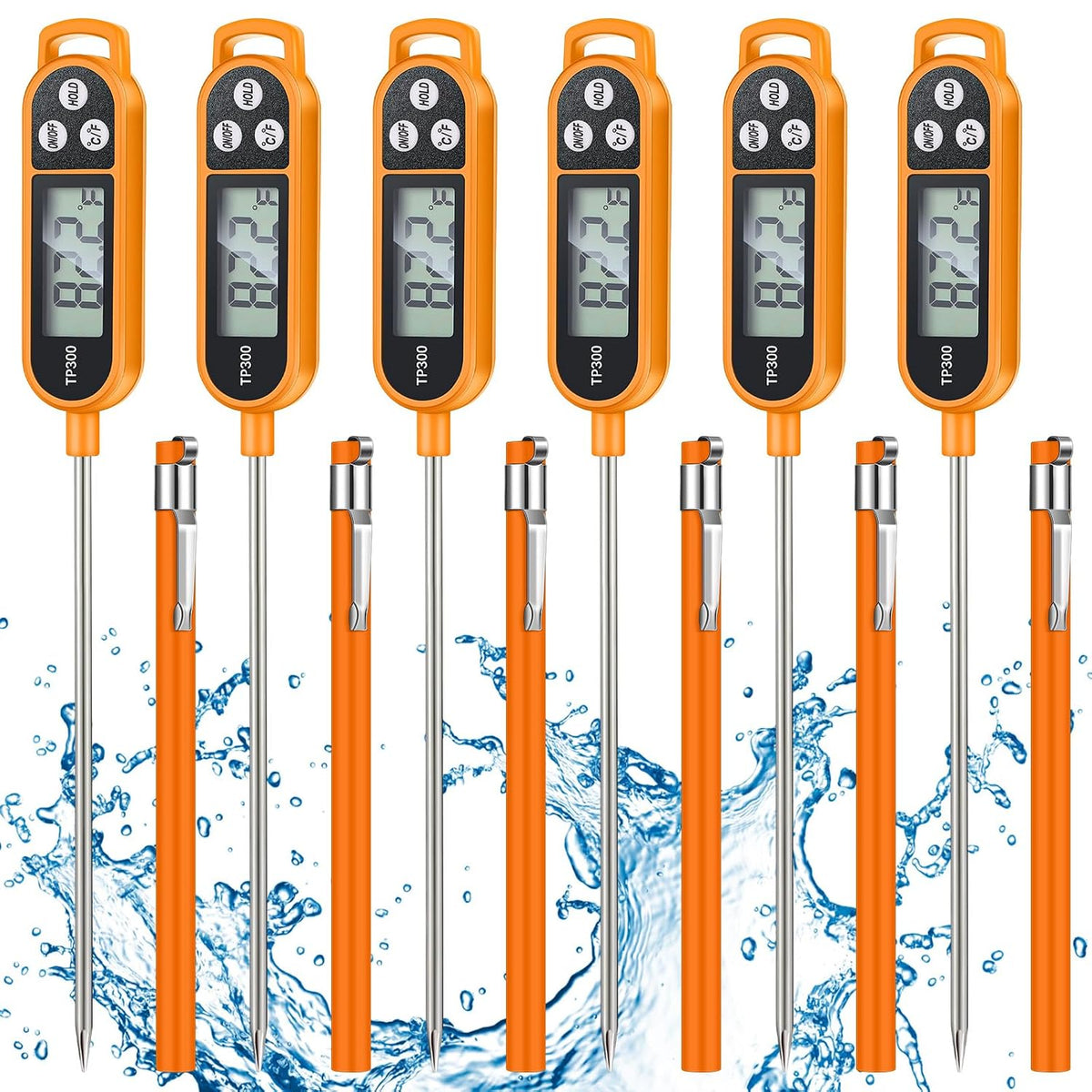 Copkim Food Thermometer Instant Read Probe BBQ,Red