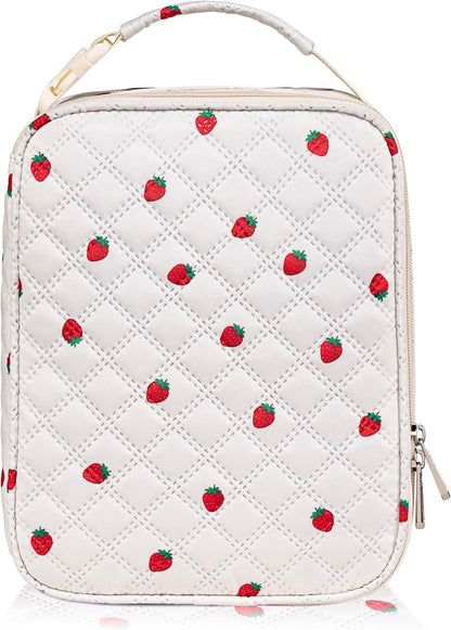 TuErCao Small Lunch Bag Lightweight Insulated Lunch Box for Women Work Portable Soft Cooler for Picnic Travel Road Trips, Loncheras para Mujer, Black