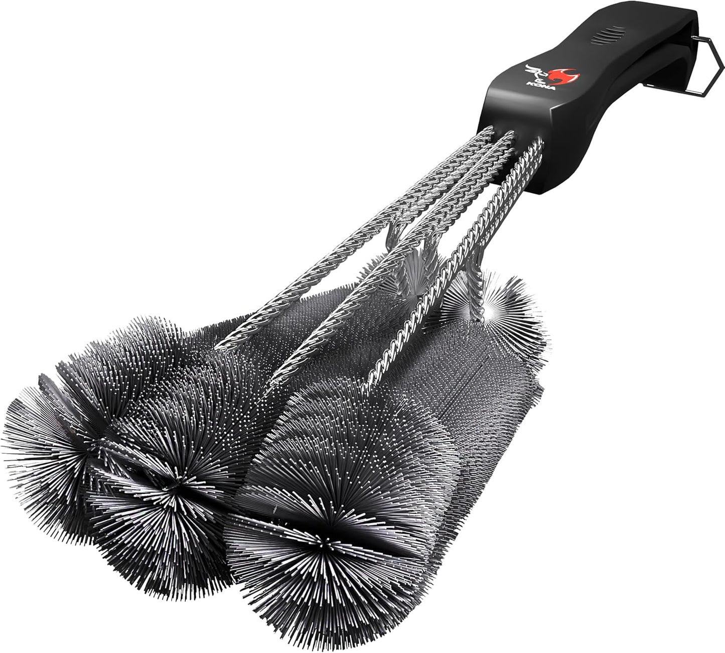Kona 360 Clean Grill Brush – Powerful Grill Cleaner & BBQ Grill Brush for Outdoor Grill – Safe, Bristle BBQ Brush Grill Scraper, Accessory for Easy 30 Second Grill Cleaning - 18 Inch Long Handle