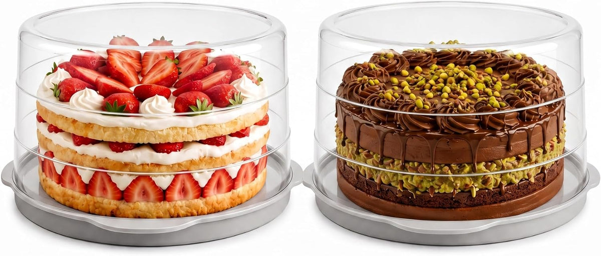 Evelots Pie Container with Lid, 11-Inch, Clear, BPA-Free