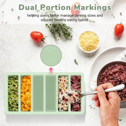 Silicone Freezer Trays with Lid (4-Pack), 1-Cup, 2-Cup, 1/2-Cup & 2-Tbsp Silicone Freezer Molds, Stackable Soup Freezer Meal Prep Containers,Ice Cube Tray for Making Sauce,Smoothies,Yogurt Bites