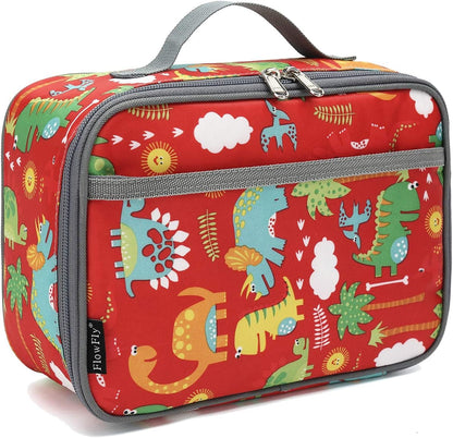 FlowFly Kids Lunch box Insulated Soft Bag Mini Cooler Back to School Thermal Meal Tote Kit for Girls, Boys, Astronaut - Colors A