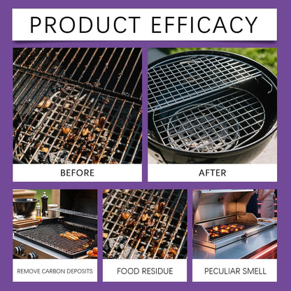 BBQ Grill Cleaner Spray for Outdoor Cooking Surfaces, Designed for Burnt Food Buildup & Cooking Residue on Grill Grates, Stovetop & Drip Pans, Easy Spray for Routine Grill Maintenance (1pcs)