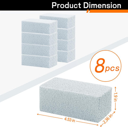 Heavy Duty Griddle Cleaning Brick with Handle, Grill Cleaner for Cleaning Flat top, Pumice Griddle Cleaning Stone Removing Stains for BBQ, Swimming Pool, Sink (5 Pack)