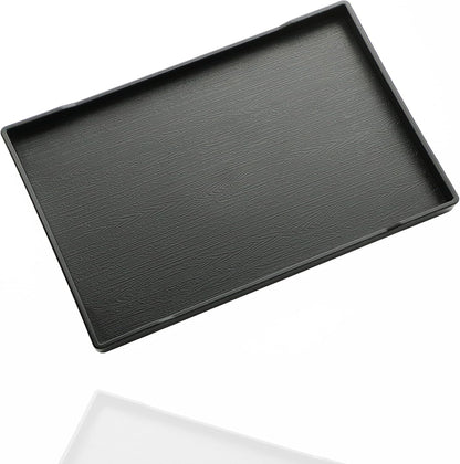 White Serving Tray (13.5 x 9.6 inch) for Serving Accessory, Elegant & Stackable Plastic Tray for Spa, Coffee, Drinks, Tea, Bar, Party, Seasoning, Perfume and Display Use.