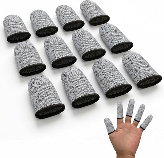 12PCS Finger Cots Cut Resistant Protector,Finger Covers for Cuts
