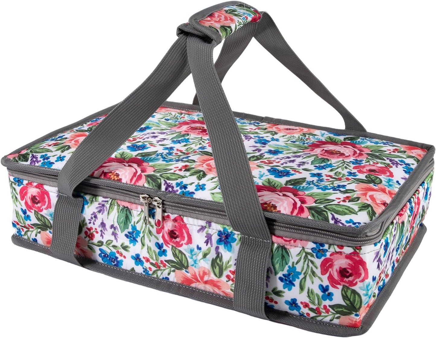 Insulated Casserole Carrier Fits Pioneer Woman Kitchen Stuff & 9x13 Baking Dish, Large Lasagna Lugger Tote, Leakproof Thermal Food Warmer Bag for Potluck, Picnic, Travel, Hot/Cold Food & Mom Gifts