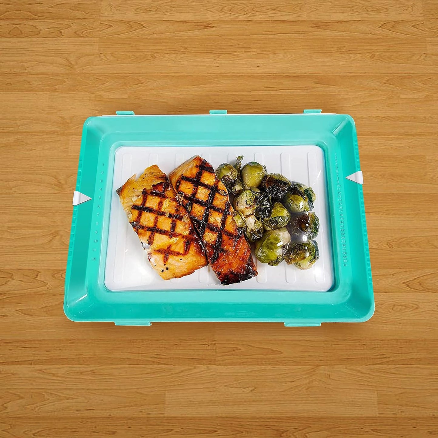 2022 Version 2 Pack - Stacking Food Storage Trays, Stretch Cover, Save Space and Keep Food Fresh, Reusable, Dishwasher & Freezer Safe, Durable, Meal-Prep, Food Storage Containers