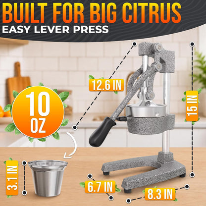 NADOBA Lemon Squeezer and Lime Squeezer, Max Extraction Citrus Hand Juicer