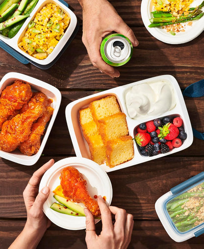 OXO Good Grips Prep & Go Snack & Dip Container, Snack Fuss-Free on the Move, Leakproof Reusable Small Meal Food Storage and Lid, Food Containers with Lids, Snack Organizer, 1.6 Cups/0.4 L