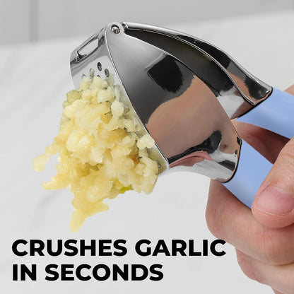 Zulay Kitchen Metal Comfort Grip Garlic Press