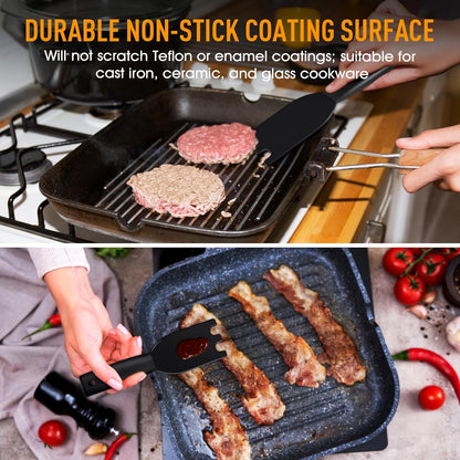 Heat-Resistant Nylon Grill Scraper - Designed for George Foreman Indoor Grills with Grooves, Easy Cleaning Tool with Comfortable Grip (2PCS)