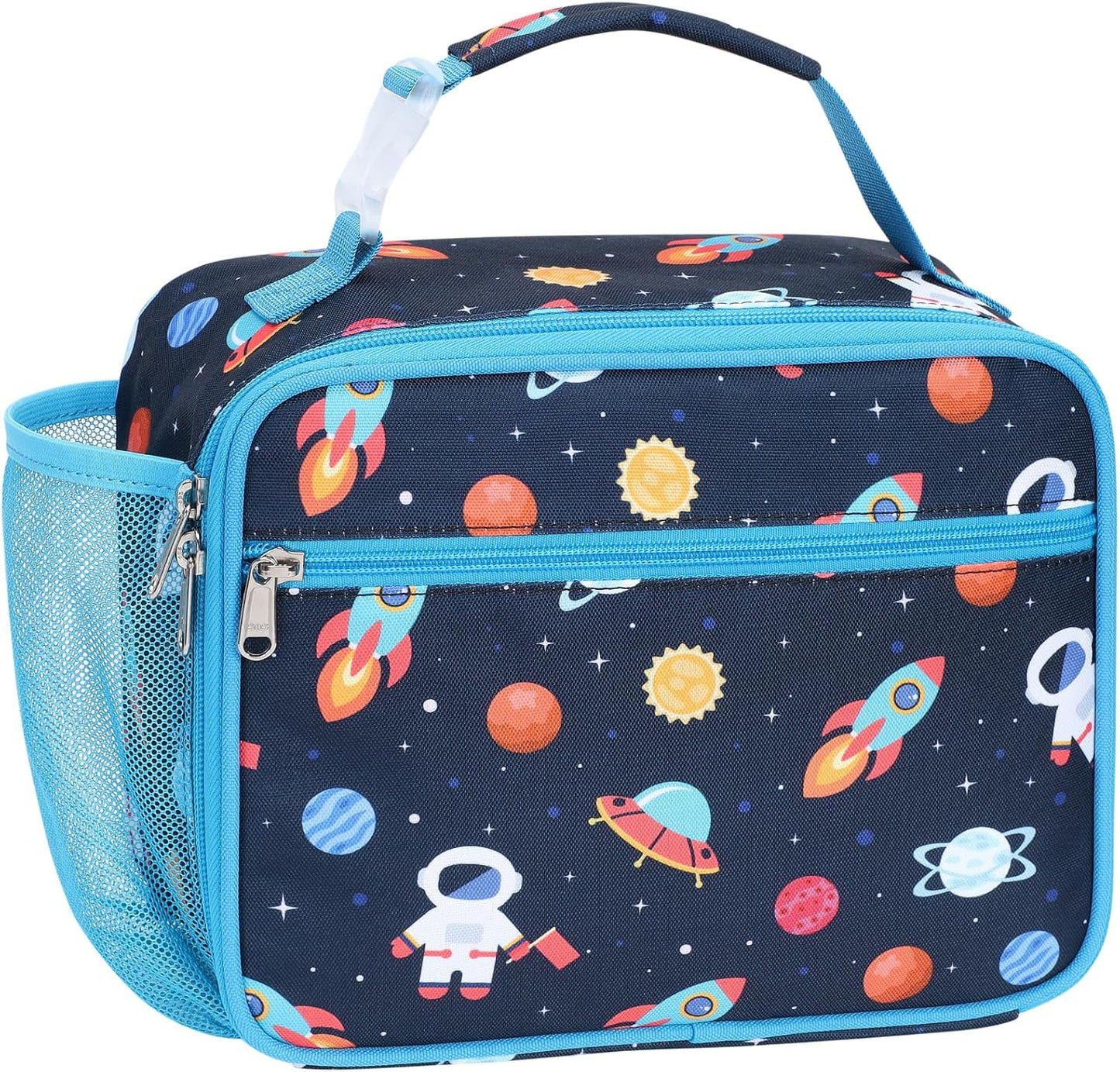 Bagseri Kids Lunch Bag Boys - Thermal Insulated Lunch Box Tote with Water Bottle Holder, Reusable Leak-Proof Kids Lunch Box for Daycare & School, Black Dinosaur (Containers Not Included)