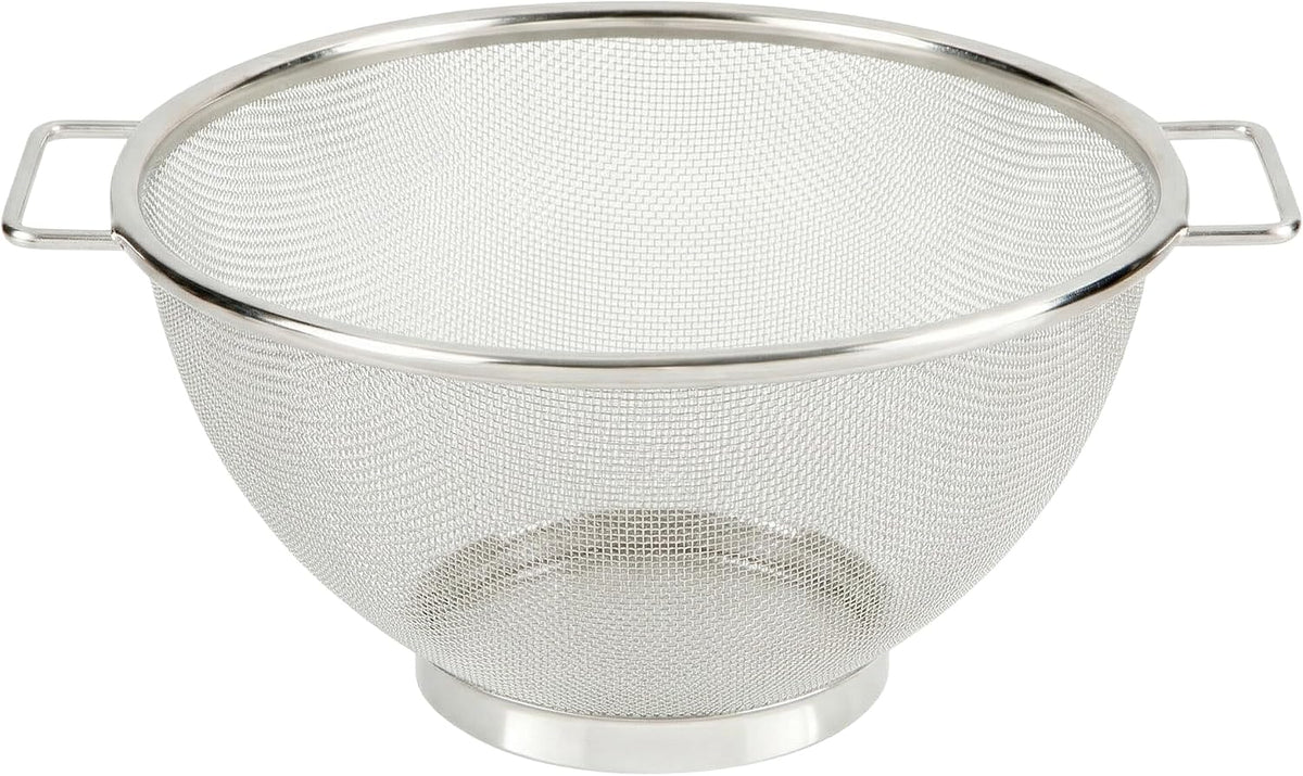 Kitchen Details Stainless Steel Fine Mesh Strainer 9 Inch | Large Wire Mesh Kitchen Sieve | Food Strainer Colander for Pasta Rice Quinoa