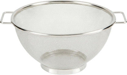 Kitchen Details Stainless Steel Fine Mesh Strainer 9 Inch | Large Wire Mesh Kitchen Sieve | Food Strainer Colander for Pasta Rice Quinoa