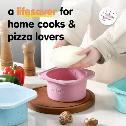 PLUS 1000ml Pizza Dough Proofing Containers, 2-Pack, Green