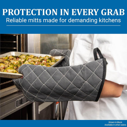 Oven Mitts, San Jamar BestGuard, Professional Grade, 15", Pair, Black