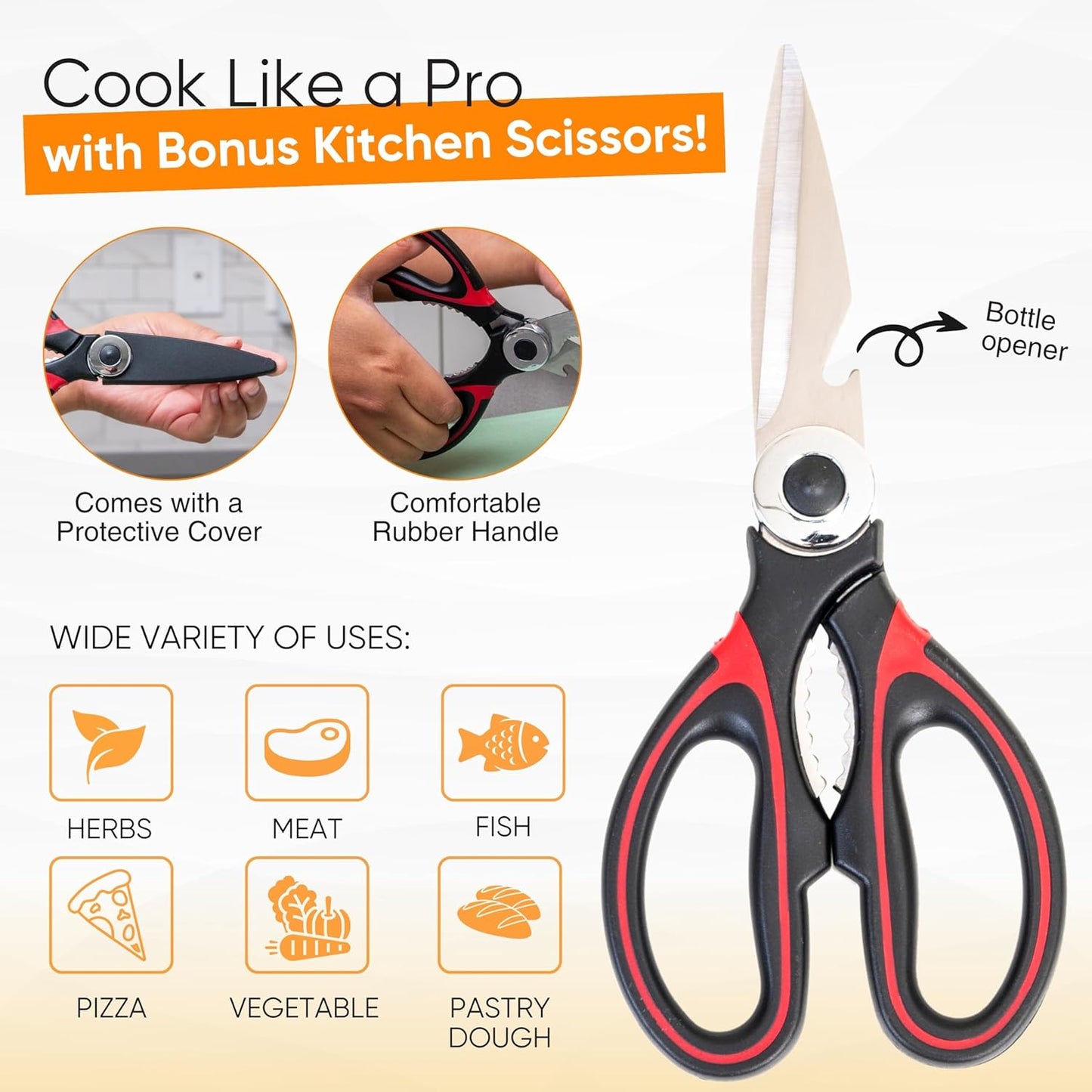 Cutting Board Set: 4-Piece Color-Coded, Non-Slip, BPA-Free, Perfect kitchen essentials for new home, Dishwasher Safe with Premium Scissors and Chopping Board Organizer, Quality kitchen stuff.