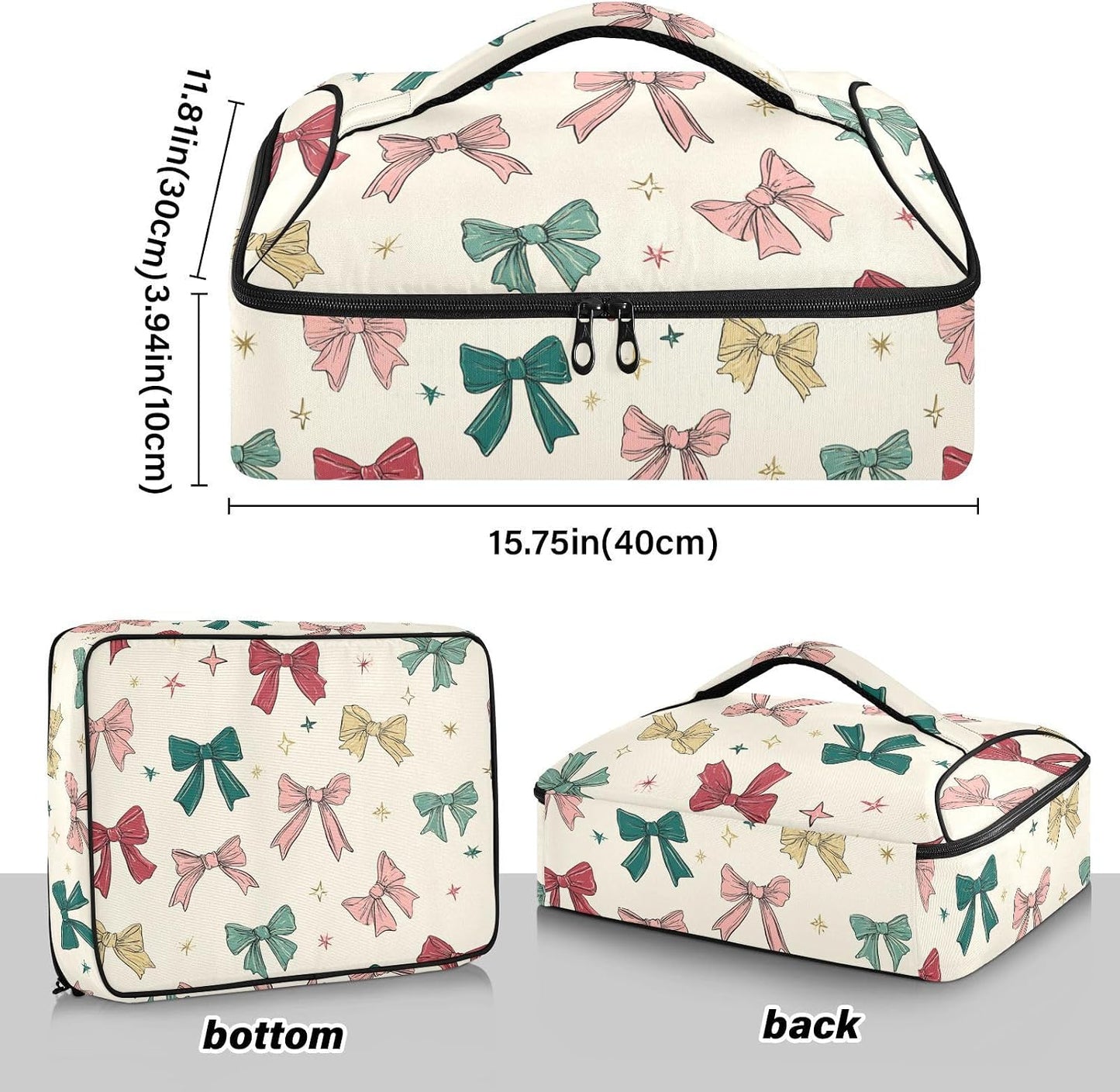 Casserole Carriers for Hot or Cold Food Reusable Casserole Dish Carrier Insulated Thermal Large Capacity Durable Perfect for Party Camping Family Gatherings Yellow Fish - Colors A