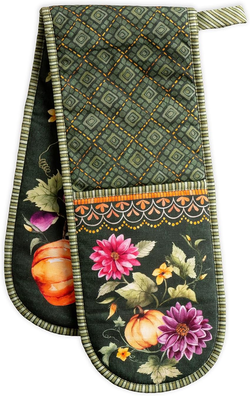 Maison d' Hermine 100% Cotton Oven Mitt & Pot Holder Set (7.5"x13" & 8"x8") - Colors C