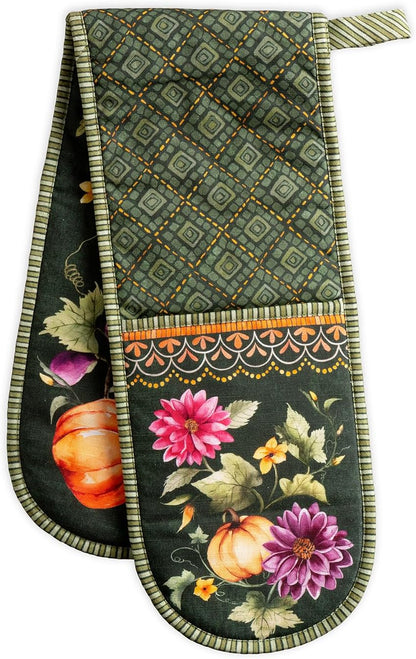 Maison d' Hermine 100% Cotton Oven Mitt & Pot Holder Set (7.5"x13" & 8"x8") - Colors C