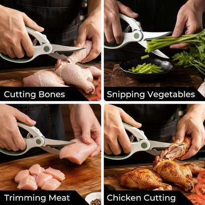 Linoroso Poultry Shears with Magnetic Holder Kitchen Shears Heavy Duty