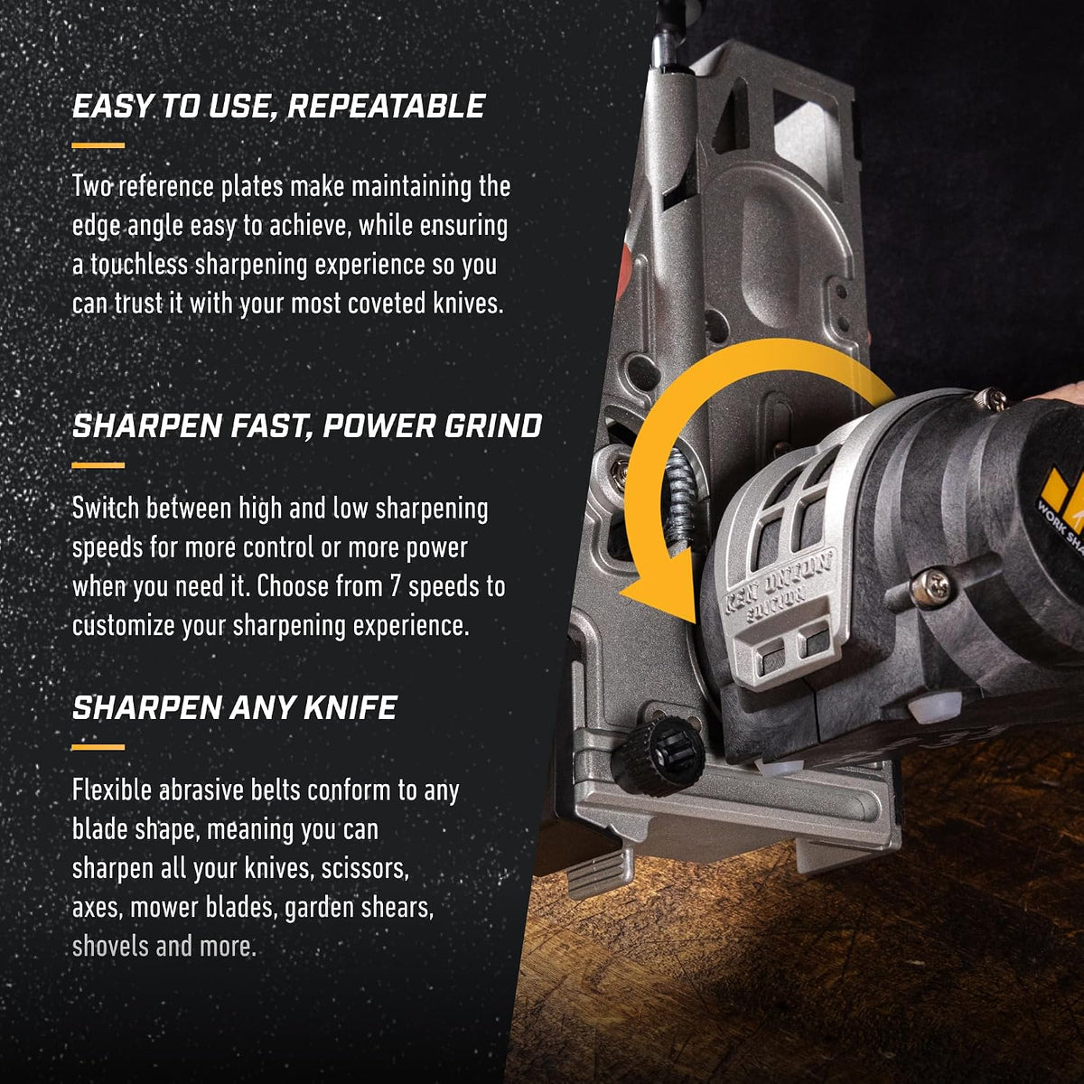 Work Sharp Ken Onion Knife Sharpener Tool - Adjustable Knife Sharpening System - For Knives, Scissors, Serrated Blades, & Tools