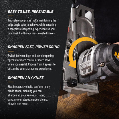 Work Sharp Ken Onion Knife Sharpener Tool - Adjustable Knife Sharpening System - For Knives, Scissors, Serrated Blades, & Tools